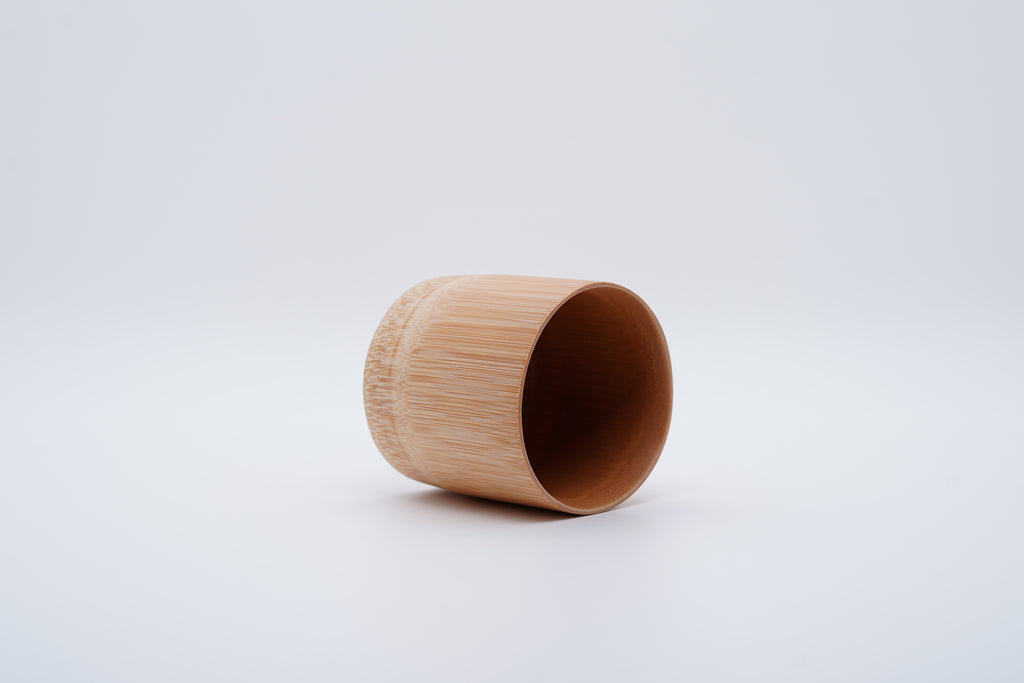 Bamboo cup - wiped lacquer, natural finish