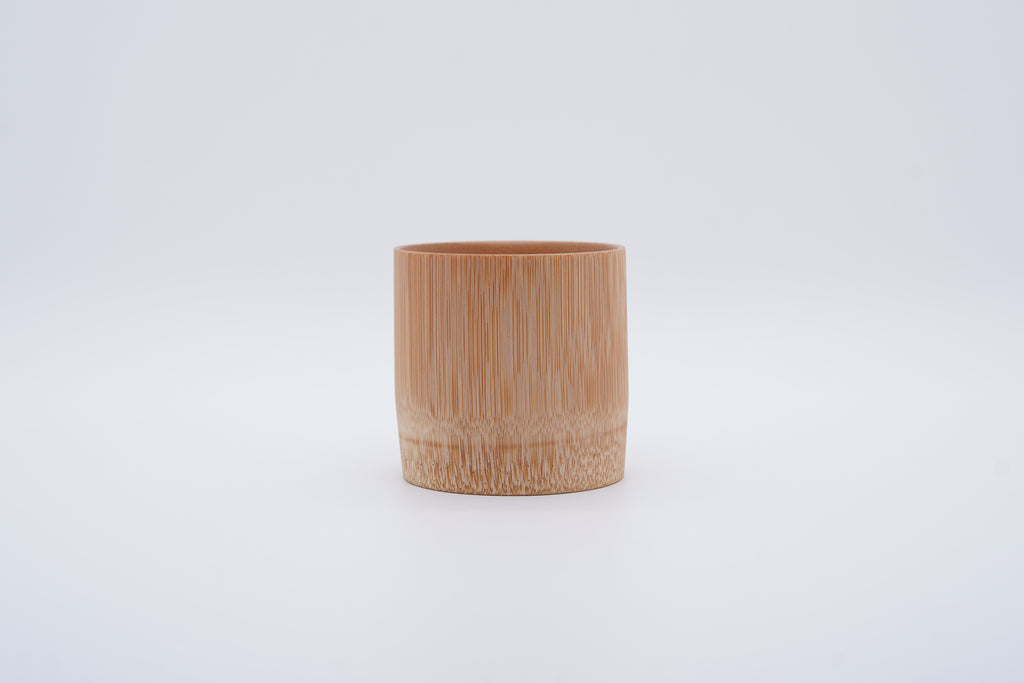 Bamboo cup - wiped lacquer, natural finish