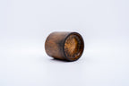 Bamboo cup - wiped lacquer pine soot finish