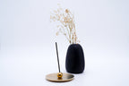 Solid brass round incense holder