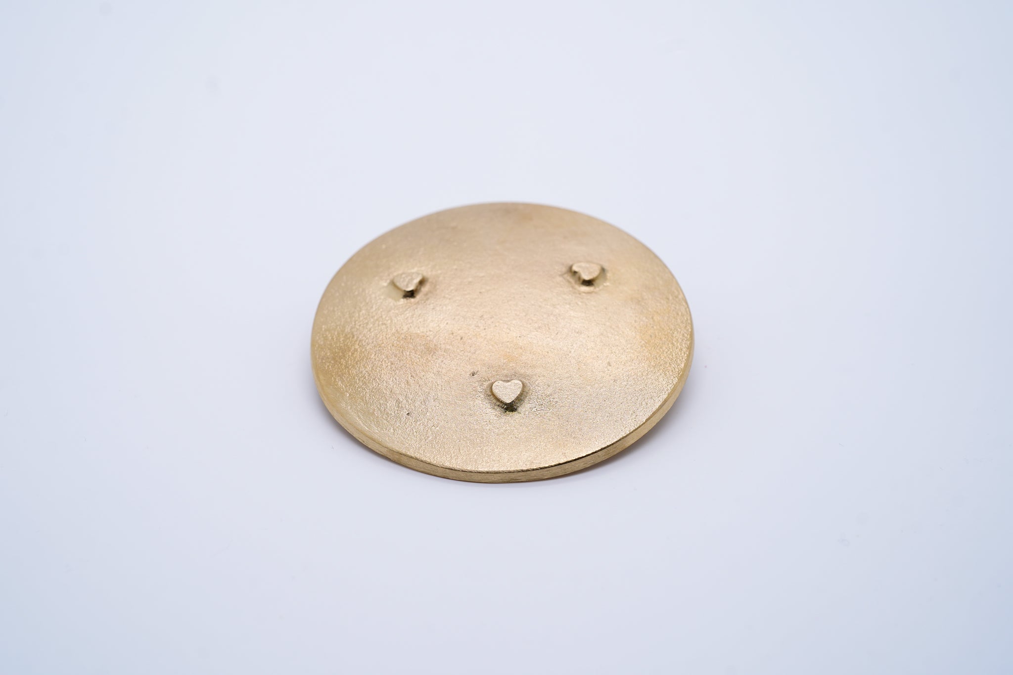 Solid brass round incense holder