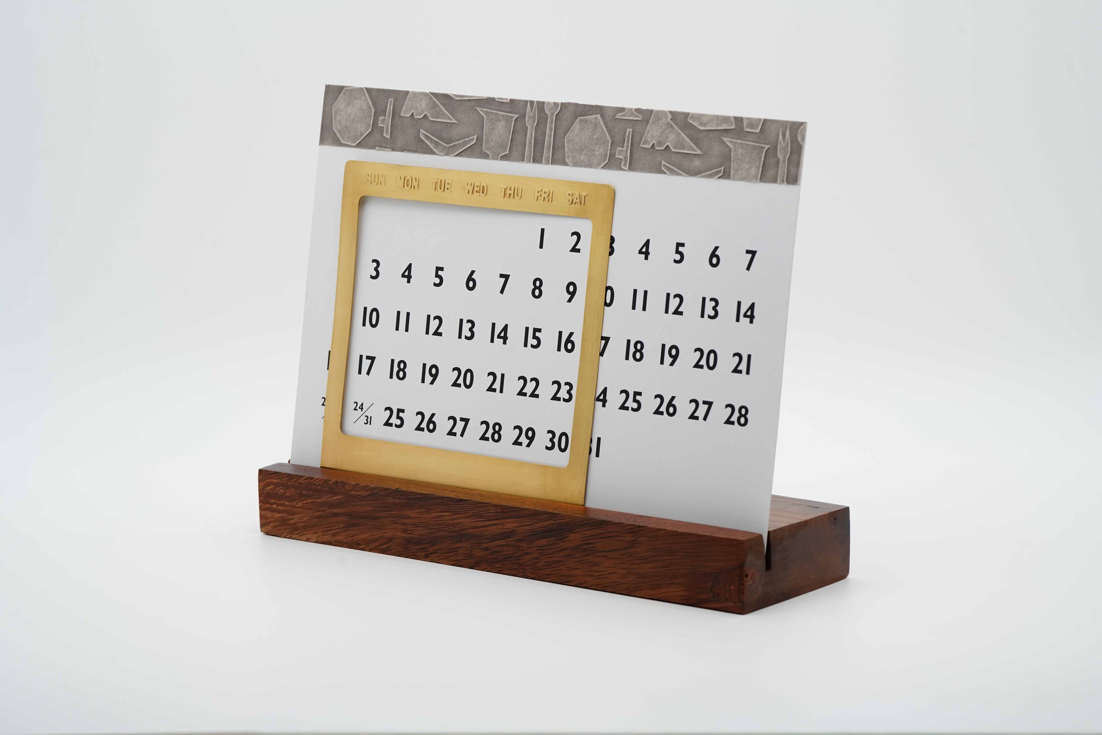 Echizen washi perpetual calendar