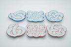 Hand-painted Arita ware "Musubi" gift set of 6 small plates
