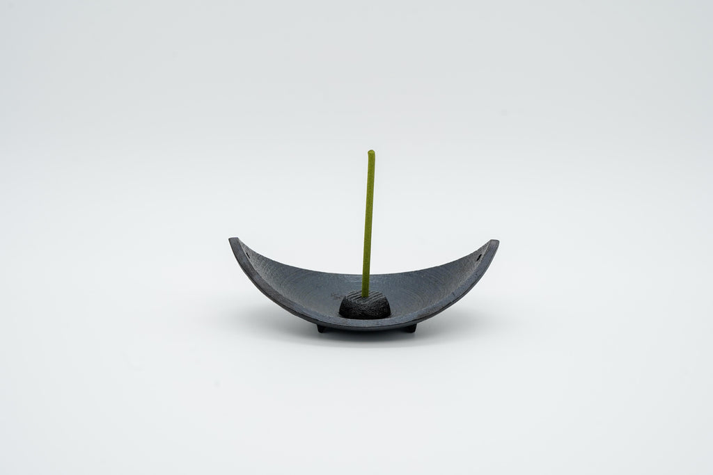 "Bamboo Leaf Boat" incense holder