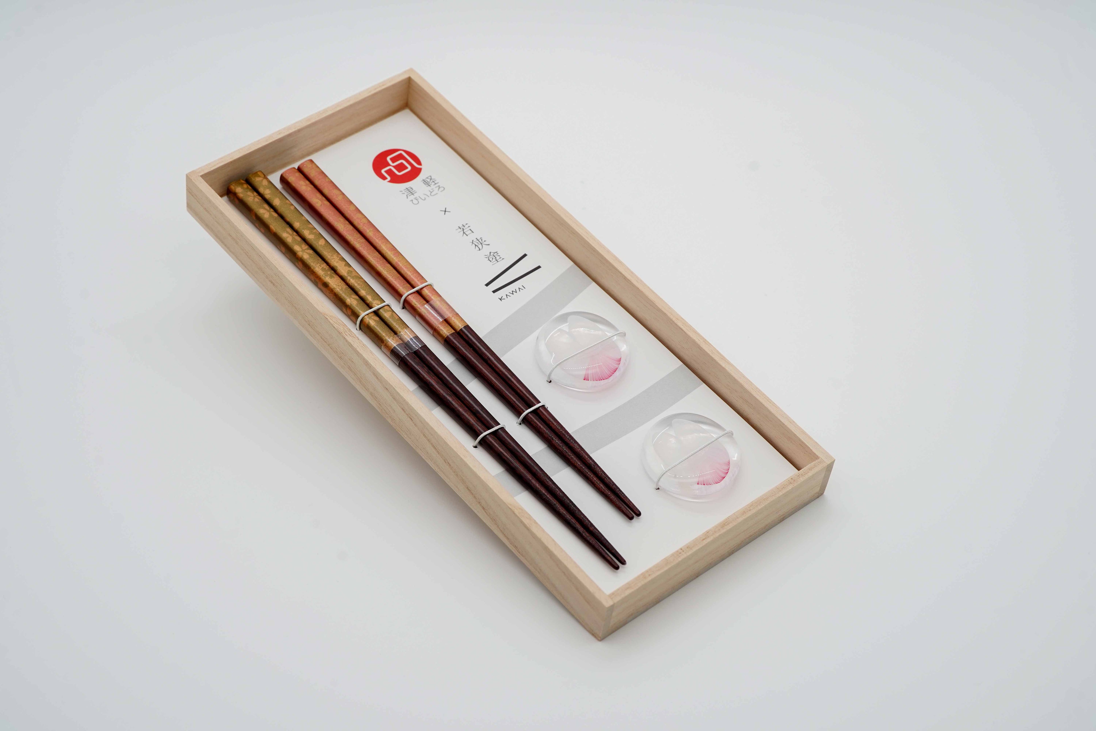 Sakura fireworks chopstick set with glass rest