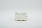 Hand-painted Arita ware "Musubi" knot of good fortune small gold plate