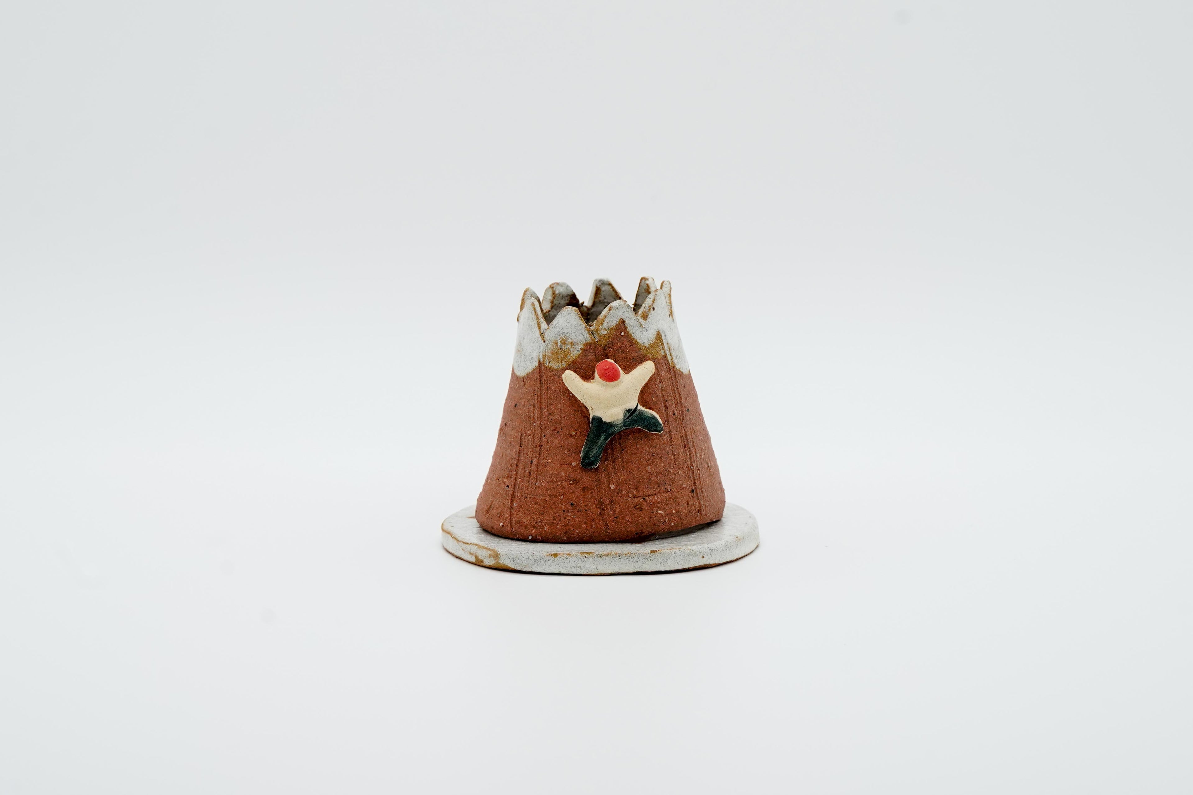 Volcano climbing incense holder