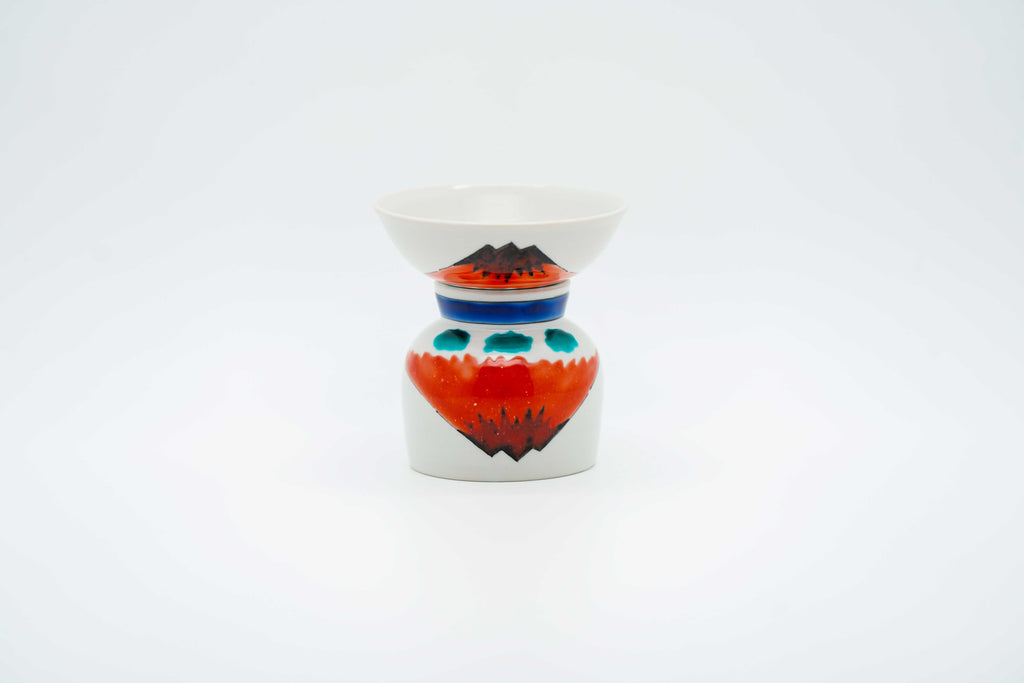 Red Fuji kutani sake cup