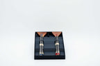 Lacquer coated triangular chopsticks set with Mt. Fuji rest