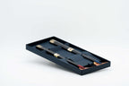 Lacquer coated triangular chopsticks set with Mt. Fuji rest