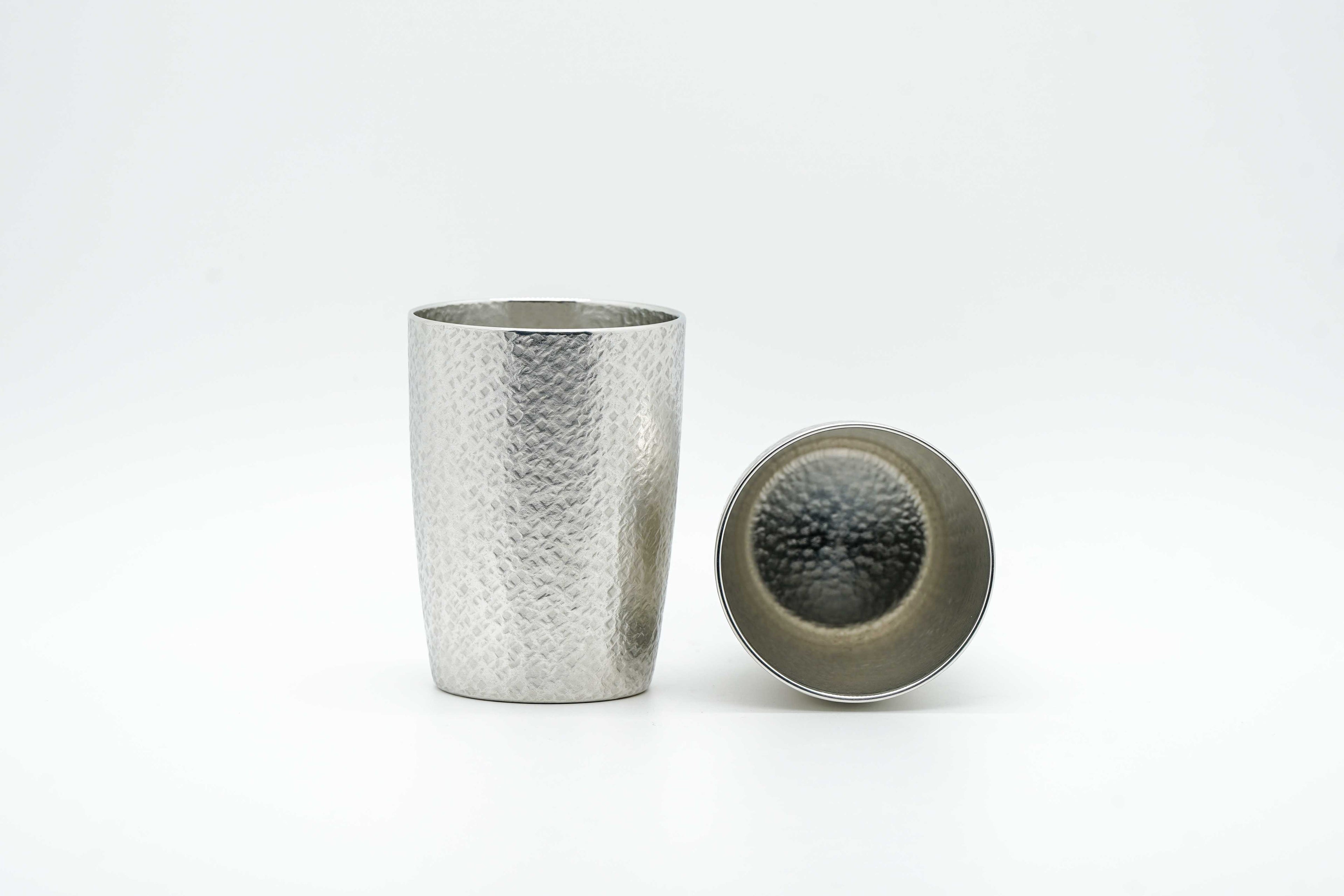 Pair of tin tumbler Berg in wooden gift box