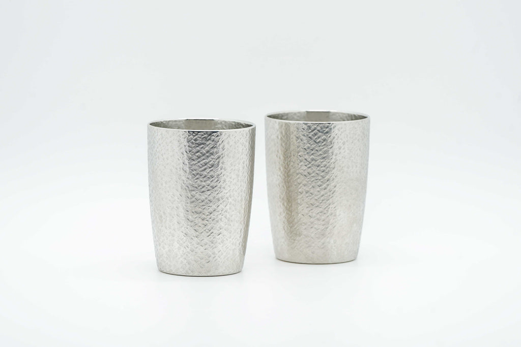 Pair of tin tumbler Berg in wooden gift box