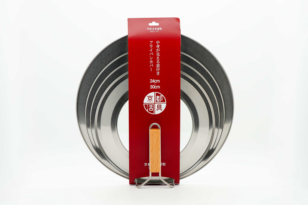 Stainless steel frying pan cover with glass