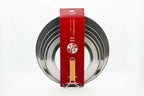 Stainless steel frying pan cover with glass