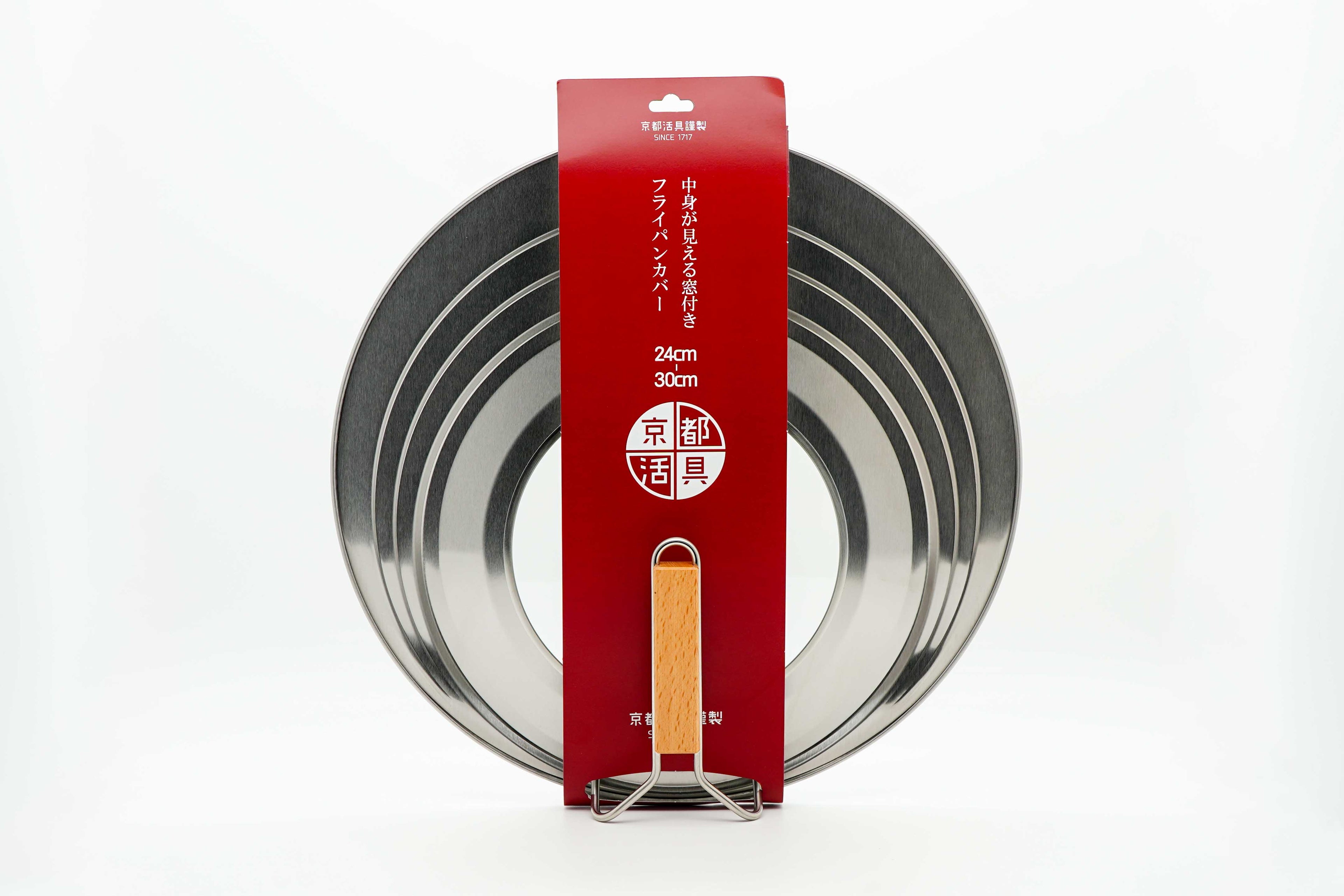 Stainless steel frying pan cover with glass