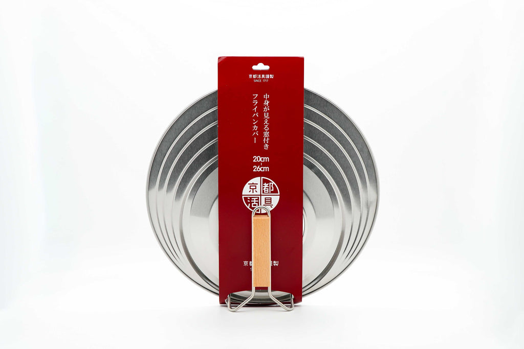 Stainless steel frying pan cover with glass