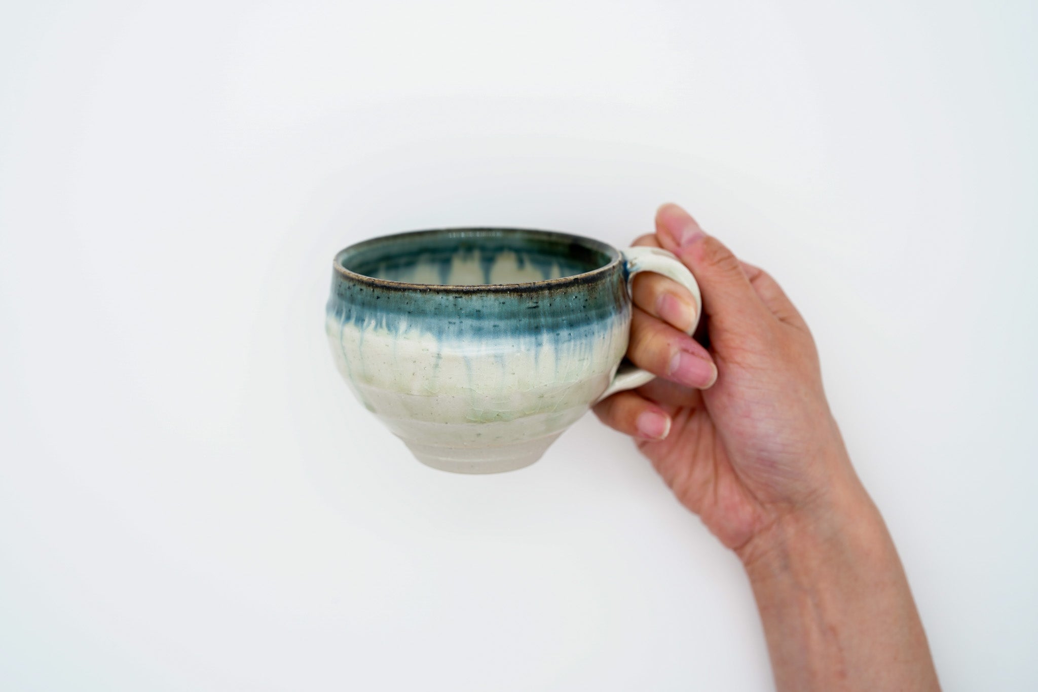 Mino Ware Nagara series mug "Aigetsu Shiro"
