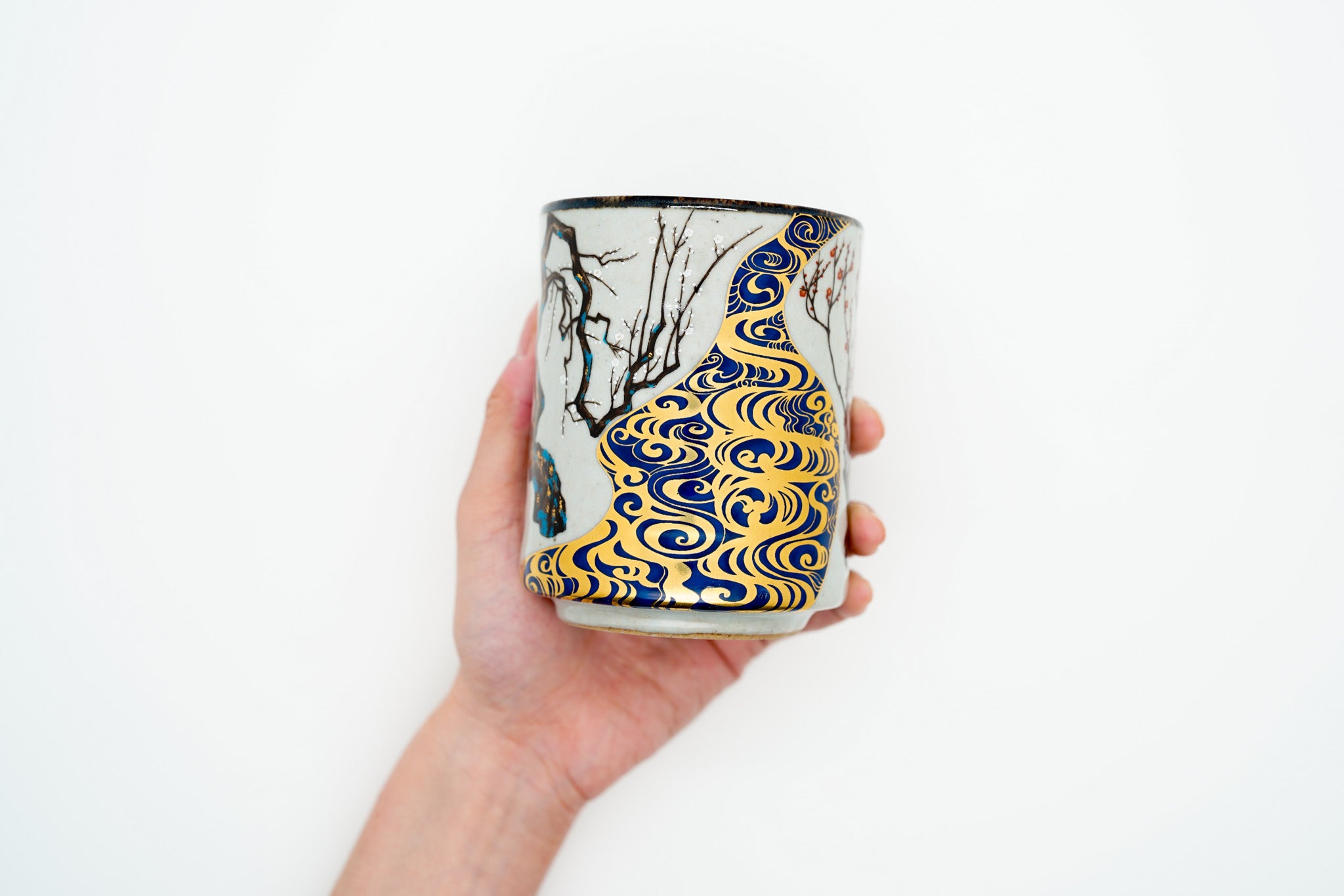 Kutani (九谷焼) korin ume tea cup