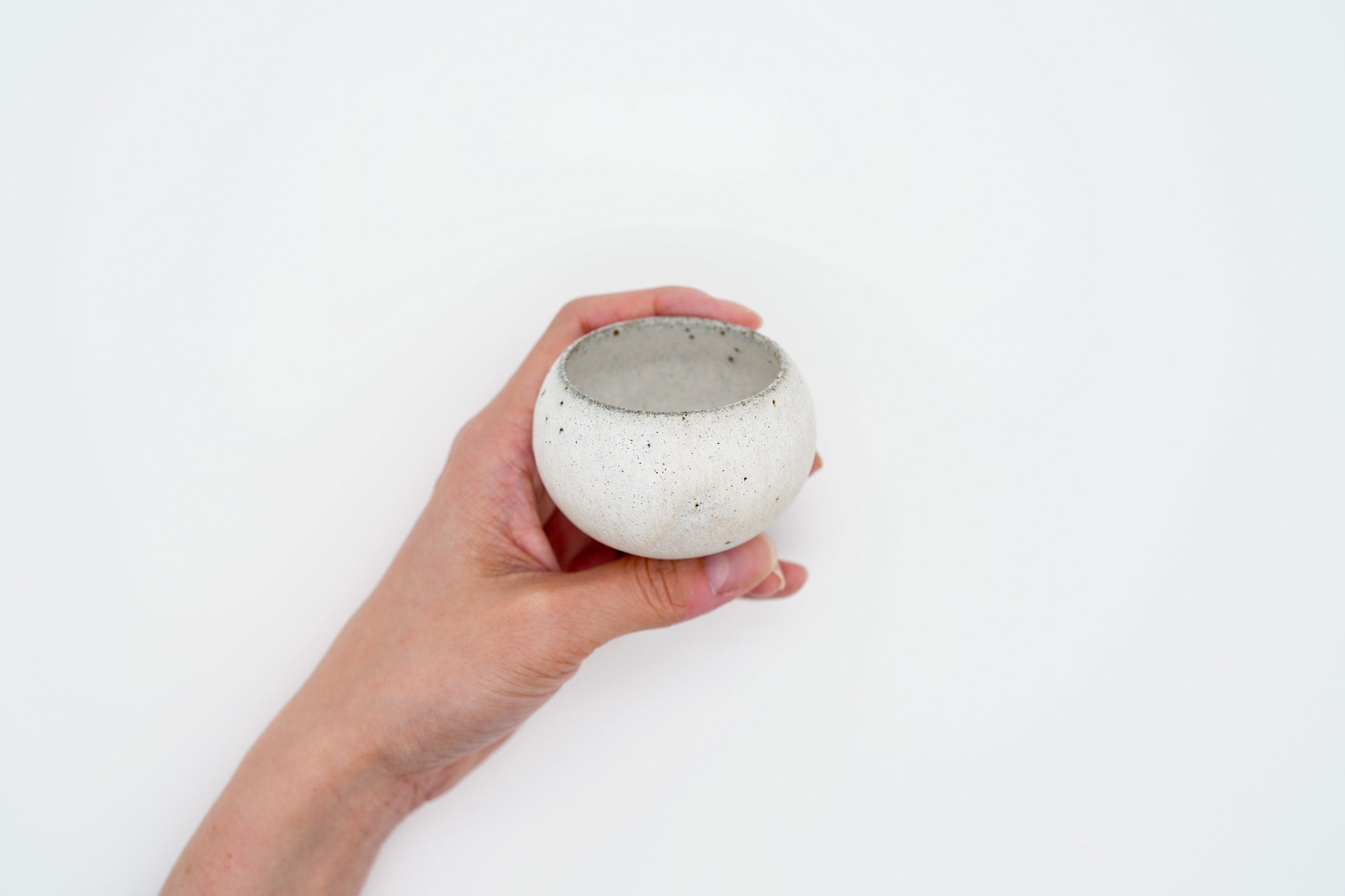 Hand-formed Speckled Porcelain Tea Cup