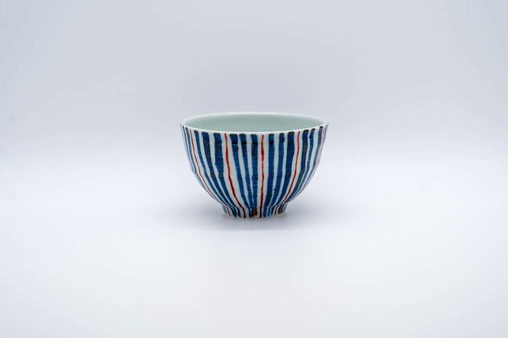 KOSOMETSUKE Rice Bowl, Antique Indigo Reed Stripe