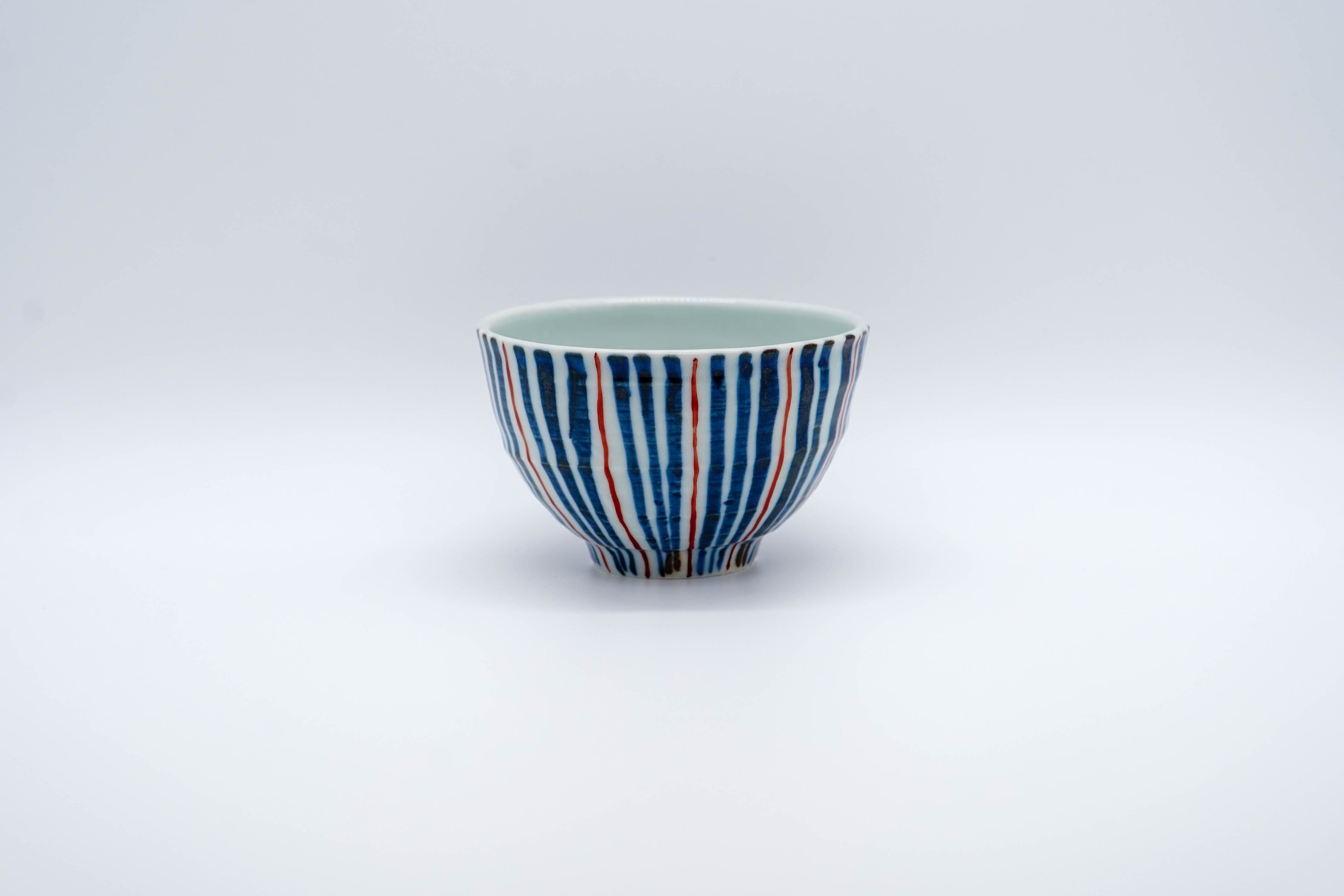 KOSOMETSUKE Rice Bowl, Antique Indigo Reed Stripe