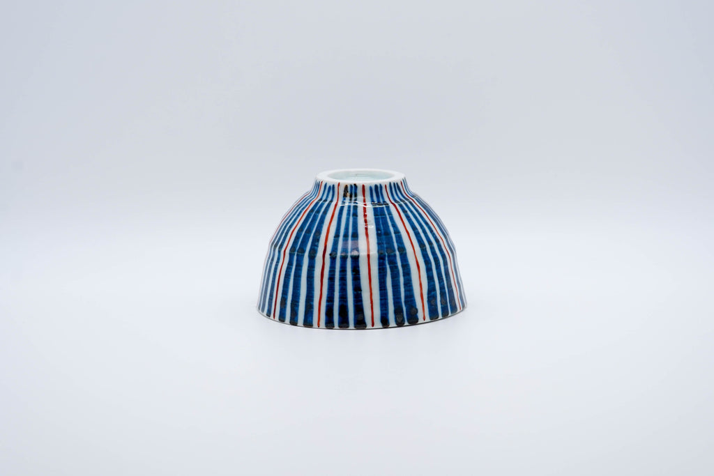 KOSOMETSUKE Rice Bowl, Antique Indigo Reed Stripe