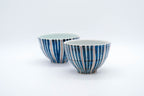 KOSOMETSUKE Rice Bowl, Antique Indigo Reed Stripe