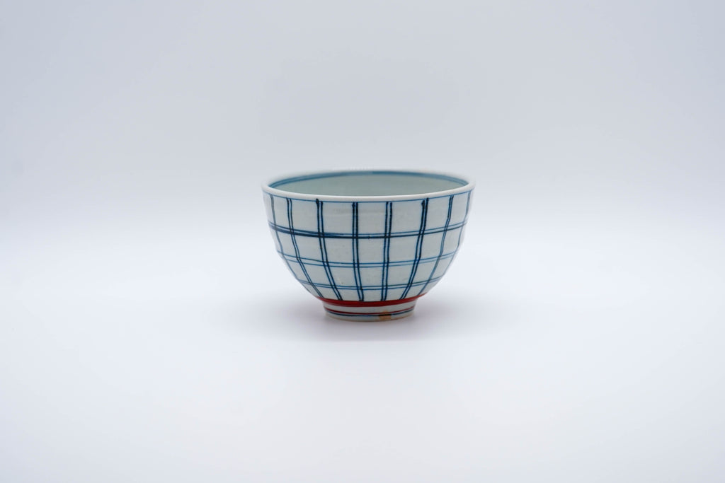 KOSOMETSUKE Rice Bowl, Antique Indigo Lattice