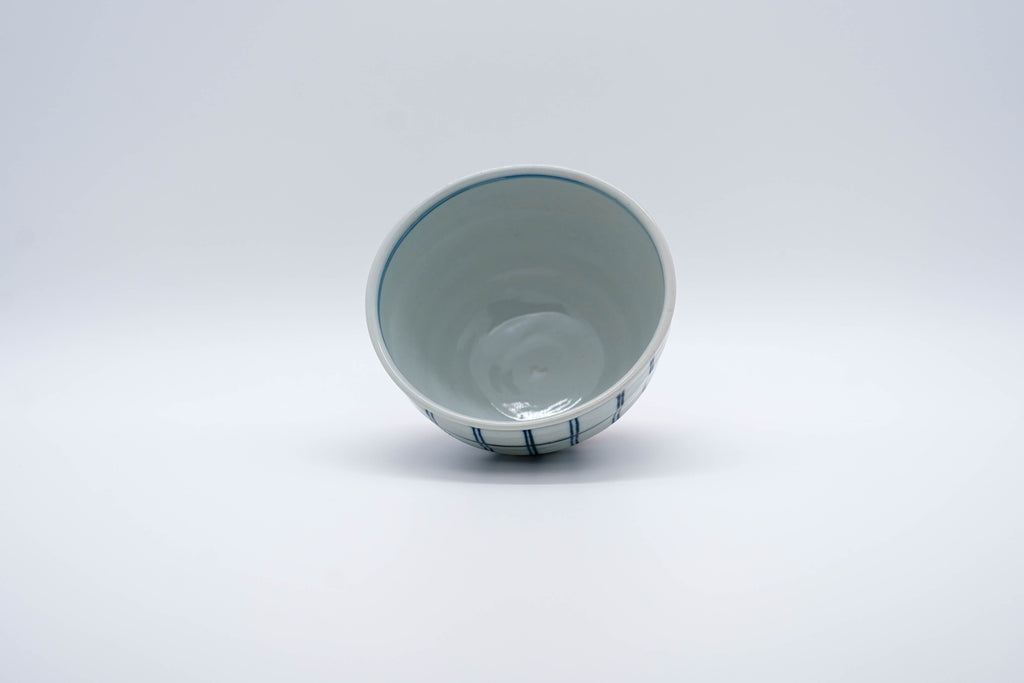 KOSOMETSUKE Rice Bowl, Antique Indigo Lattice