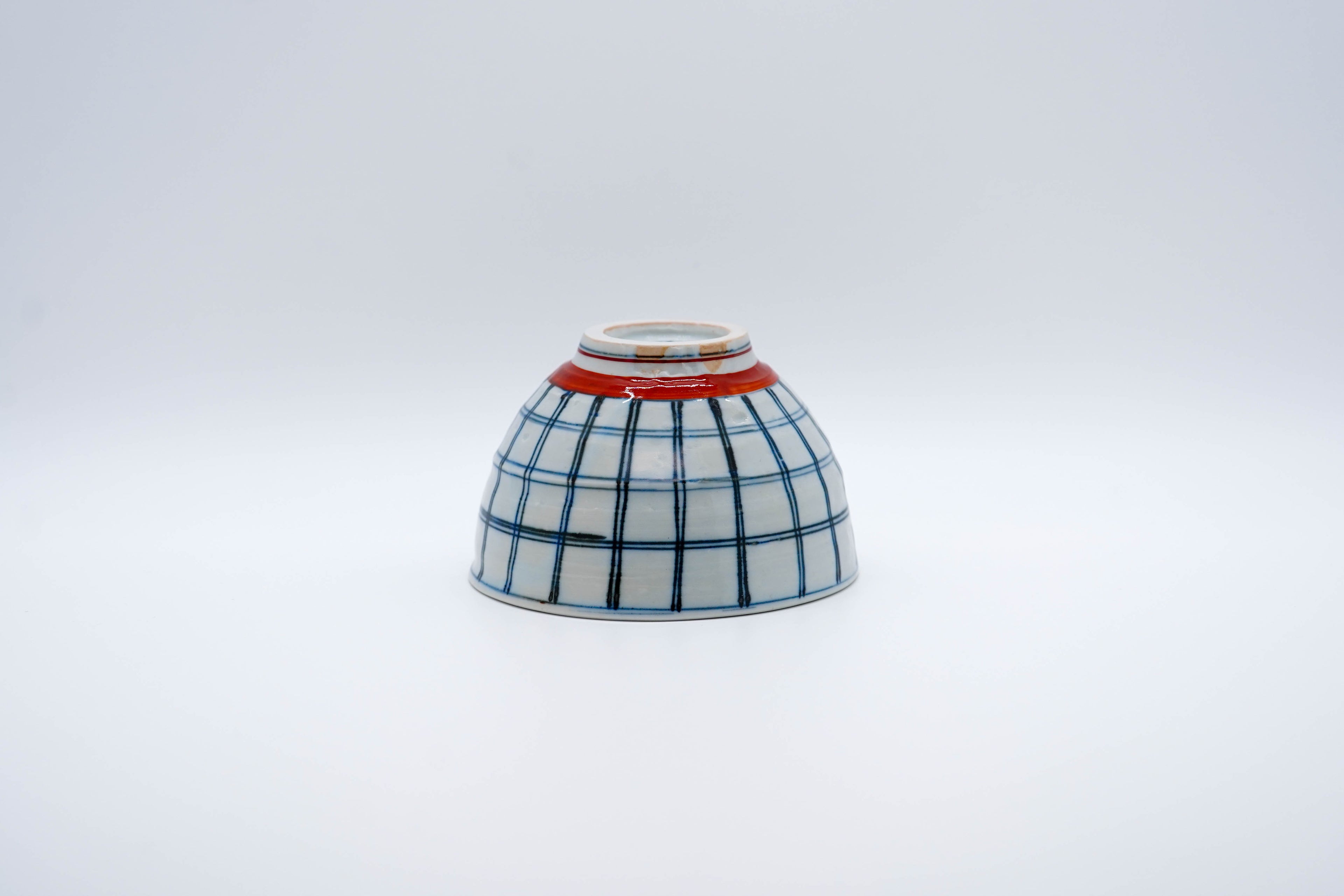 KOSOMETSUKE Rice Bowl, Antique Indigo Lattice