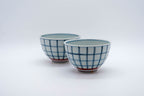 KOSOMETSUKE Rice Bowl, Antique Indigo Lattice