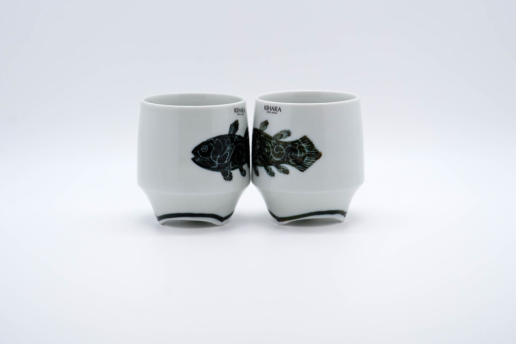KOUSYUHAI Cup (Large), Fossil Fish (Black)