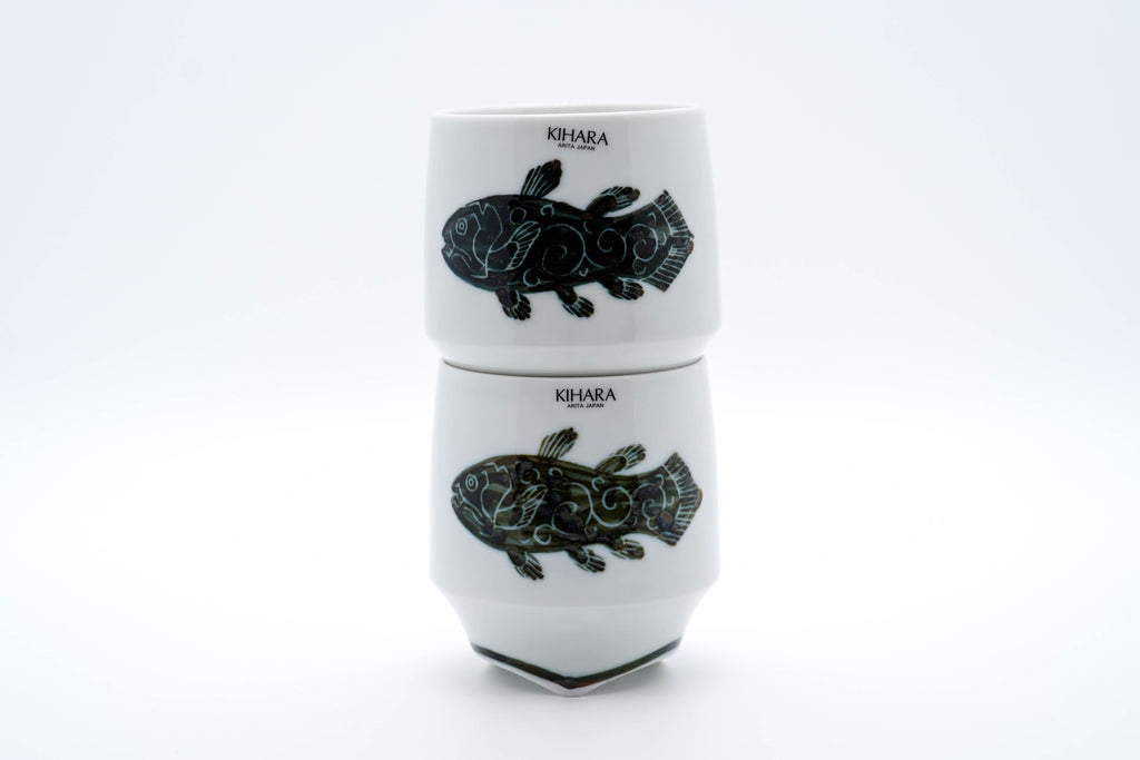KOUSYUHAI Cup (Large), Fossil Fish (Black)