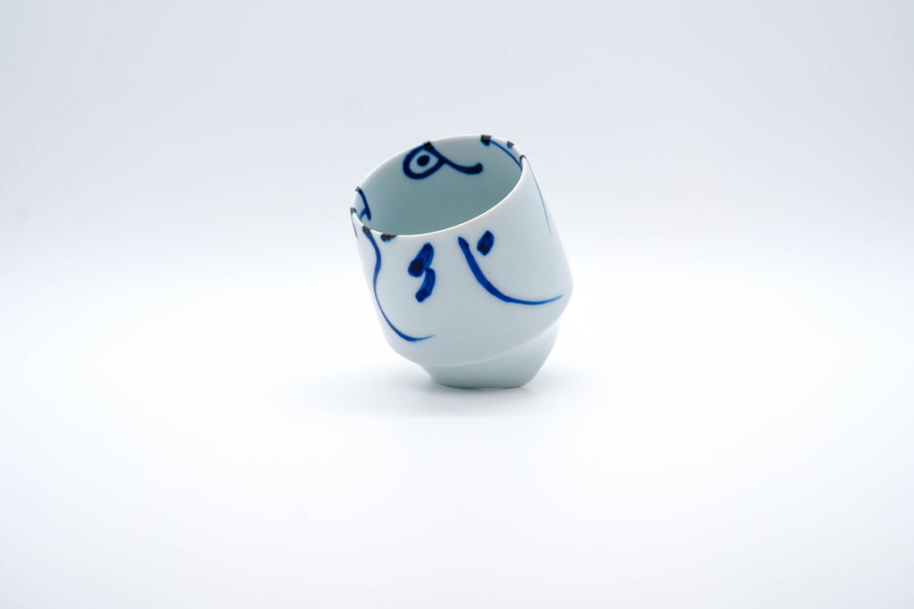 KOUSYUHAI Cup (Large), Flowers, Birds, Wind and Moon