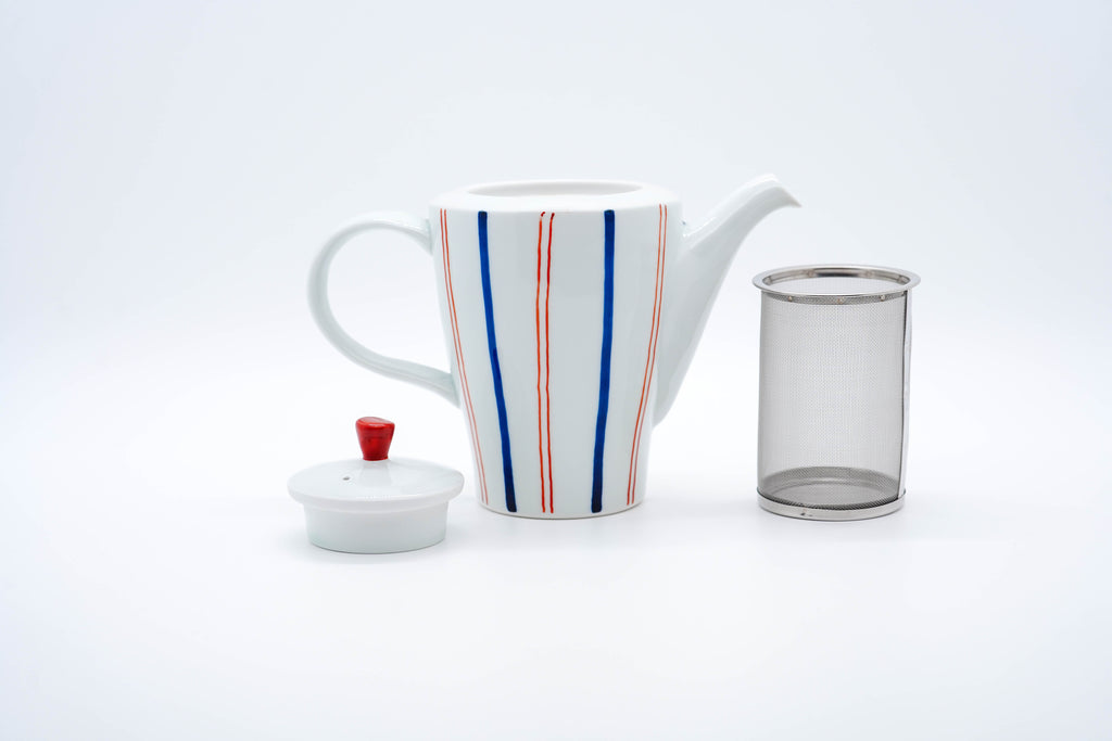 NATURE Teapot (Large, with strainer), Stripe