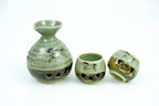 Soma Ware Sake Set, Carafe and Two Cups