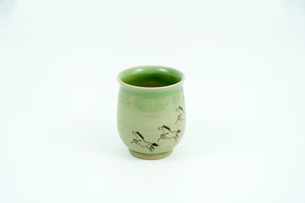 Soma Ware Teacup, Eight Horses
