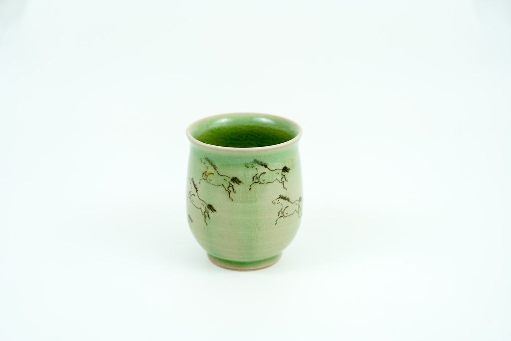Soma Ware Teacup, Eight Horses