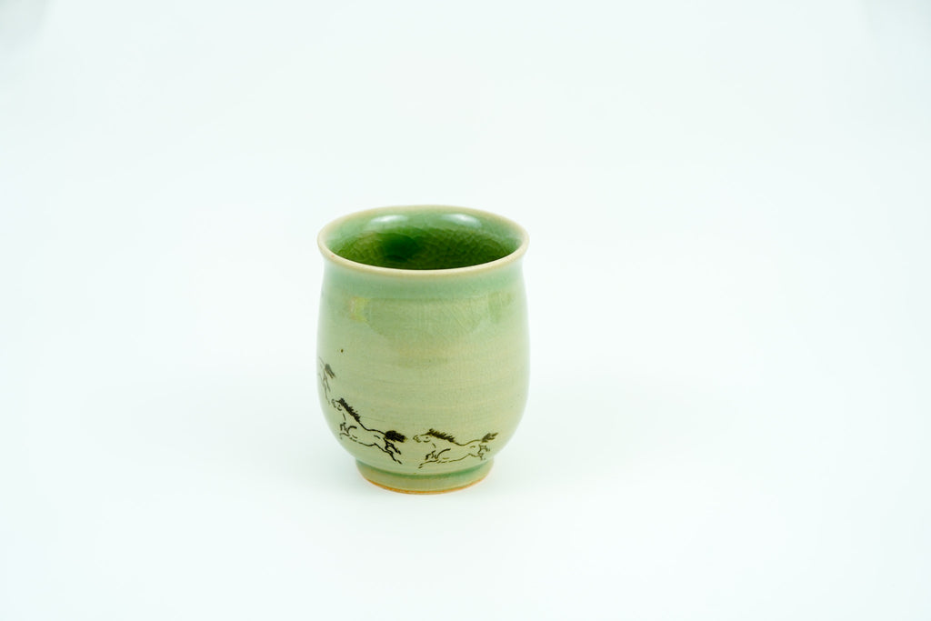 Soma Ware Teacup, Eight Horses