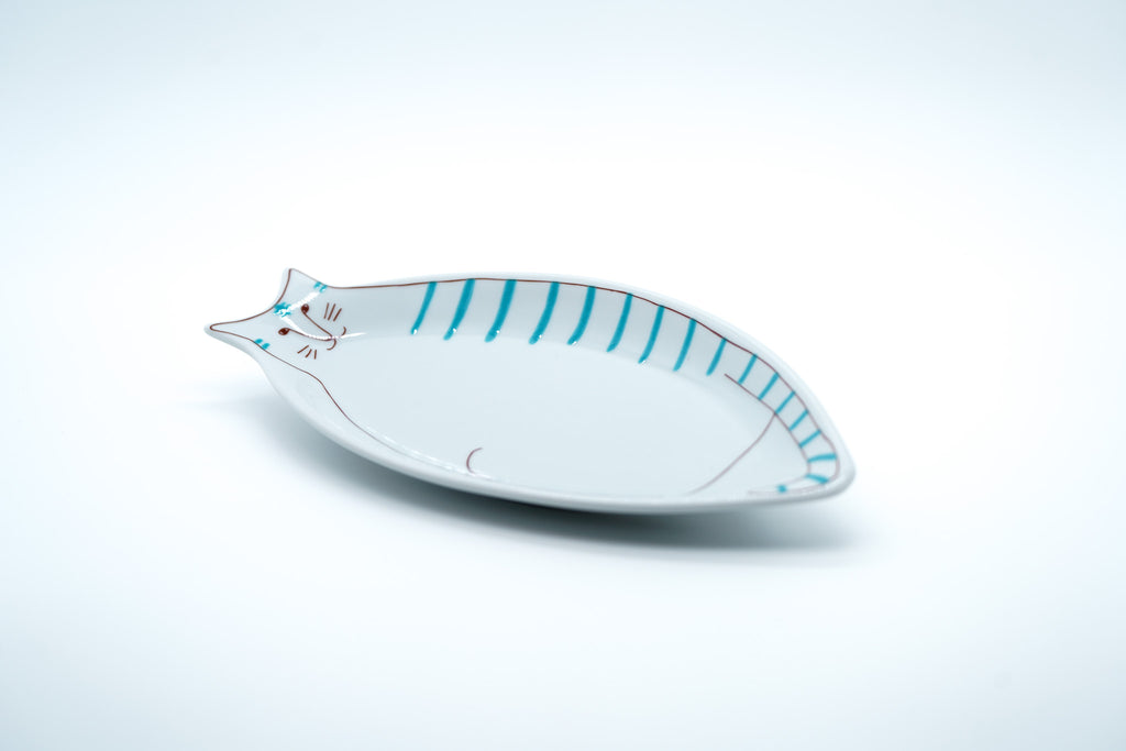 Kutani Ware Cat Shaped Plate