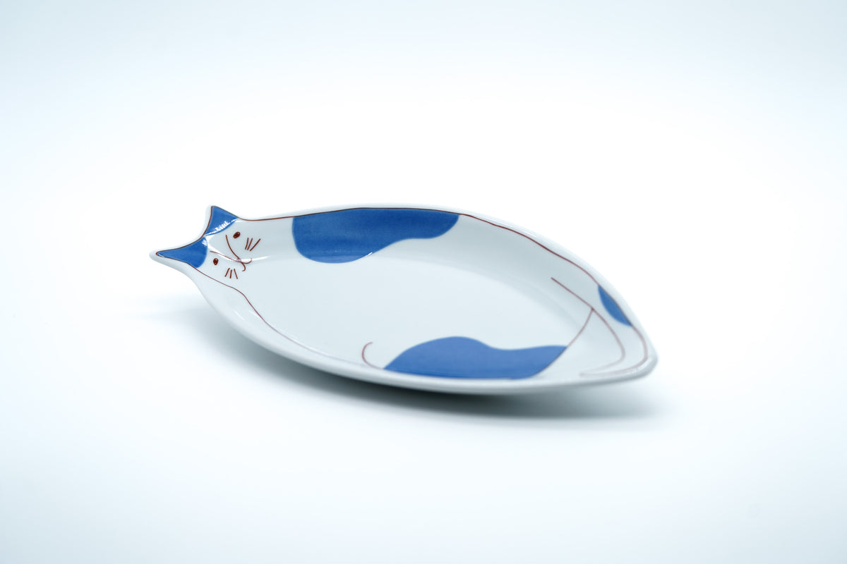 Kutani Ware Cat Shaped Plate