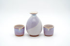 Hagi Ware Sake Set, Carafe and Two Cups