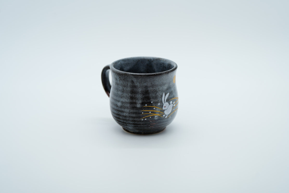 Kutani Ware Mug, Leaping Rabbit