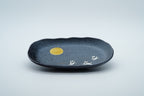 Kutani Ware Oval Plate, Moon Rabbit