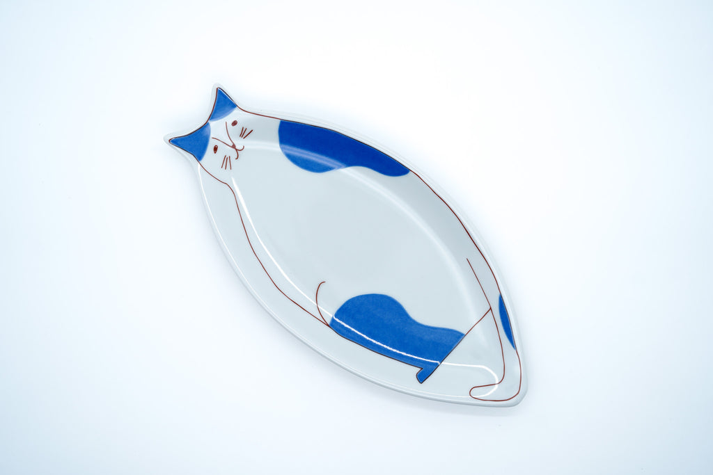 Kutani Ware Cat Shaped Plate