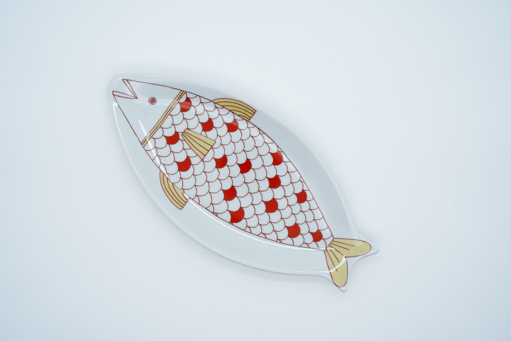 Kutani Ware Fish Shaped Plate