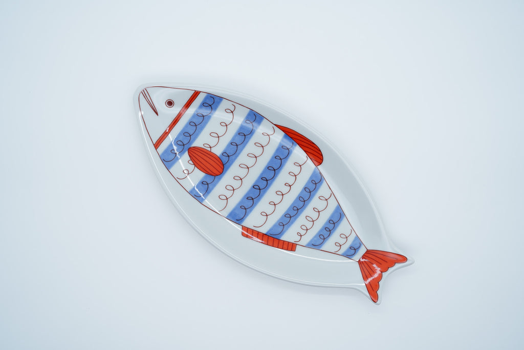 Kutani Ware Fish Shaped Plate