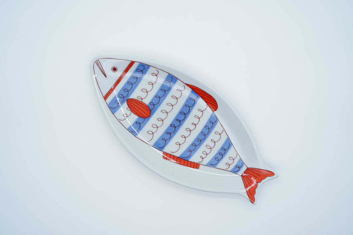 Kutani Ware Fish Shaped Plate