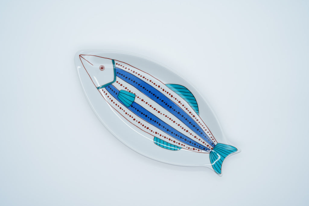 Kutani Ware Fish Shaped Plate