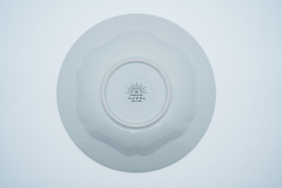 Kutani Ware Rim Pasta Plate, Snow Crystal